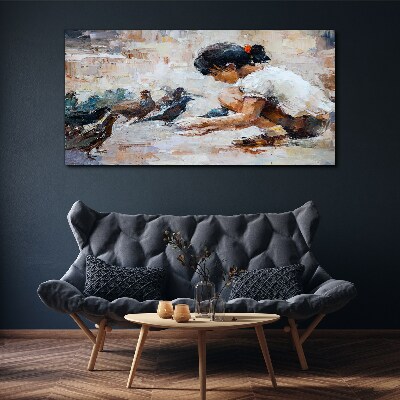 Tablou canvas Copilăria printre păsări