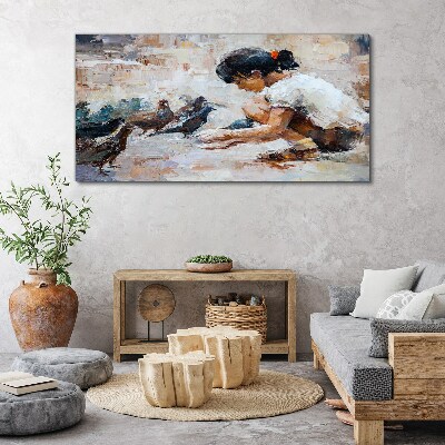 Tablou canvas Copilăria printre păsări