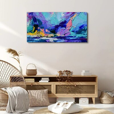 Tablou canvas Peisaj abstract în nuanțe de violet