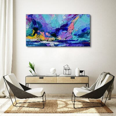 Tablou canvas Peisaj abstract în nuanțe de violet