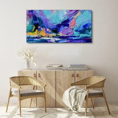 Tablou canvas Peisaj abstract în nuanțe de violet