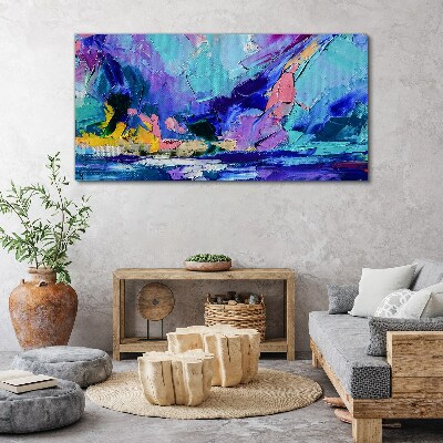 Tablou canvas Peisaj abstract în nuanțe de violet