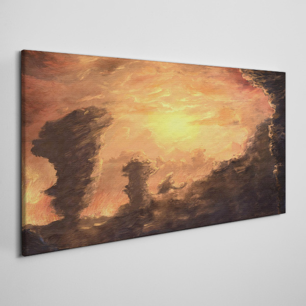 Tablou canvas Apus deasupra norilor