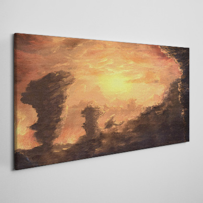Tablou canvas Apus deasupra norilor