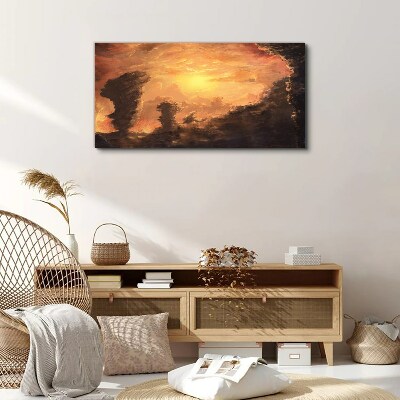 Tablou canvas Apus deasupra norilor