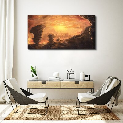 Tablou canvas Apus deasupra norilor