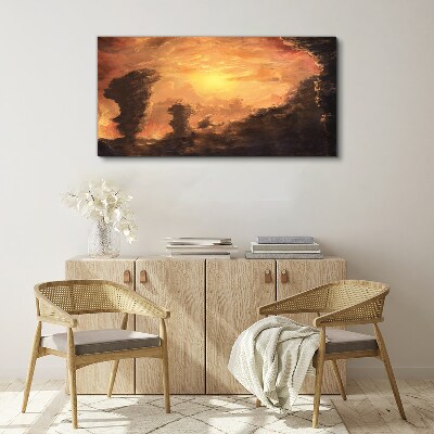 Tablou canvas Apus deasupra norilor