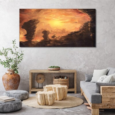 Tablou canvas Apus deasupra norilor