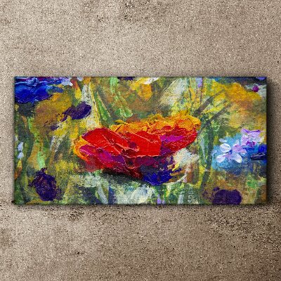 Tablou canvas flori de abstractie