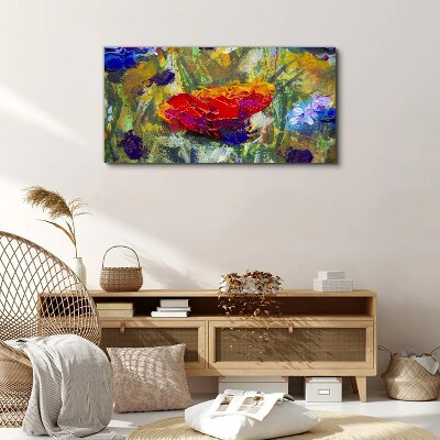 Tablou canvas flori de abstractie