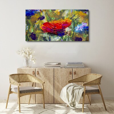 Tablou canvas flori de abstractie