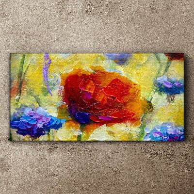 Tablou canvas flori de abstractie