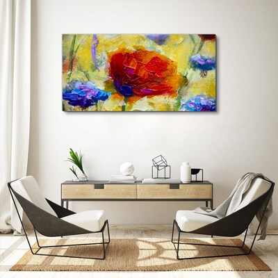 Tablou canvas flori de abstractie