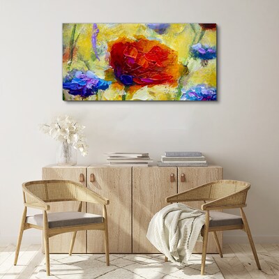 Tablou canvas flori de abstractie