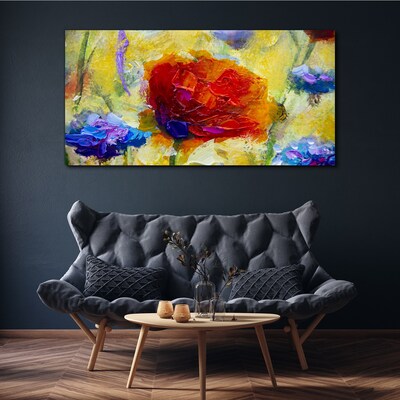 Tablou canvas flori de abstractie