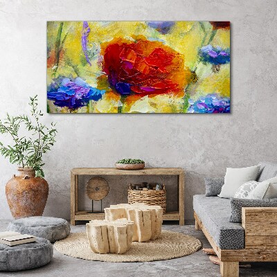 Tablou canvas flori de abstractie