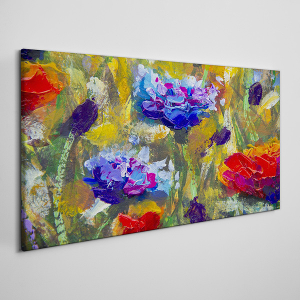 Tablou canvas Un peisaj floral in culori intense