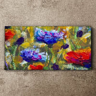 Tablou canvas Un peisaj floral in culori intense