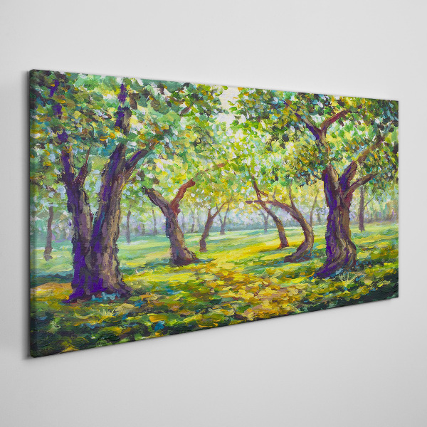 Tablou canvas Livadă verde în razele soarelui