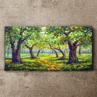 Tablou canvas Livadă verde în razele soarelui