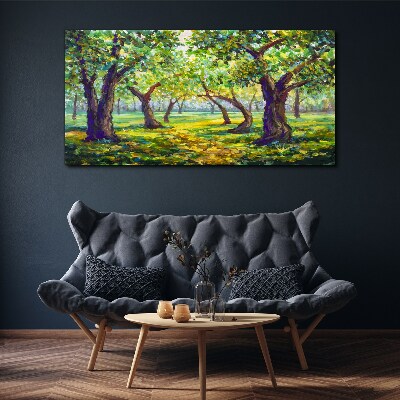 Tablou canvas Livadă verde în razele soarelui