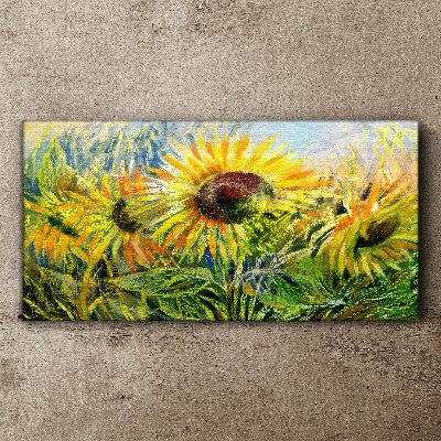 Tablou canvas Floarea soarelui în soarele de vară