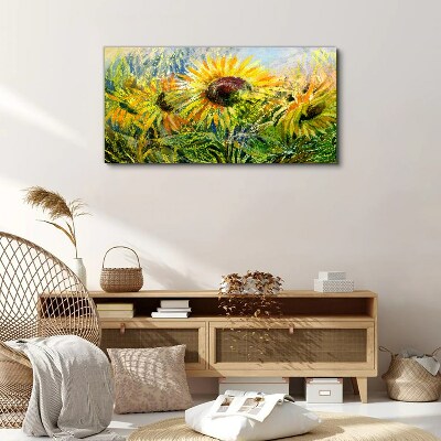 Tablou canvas Floarea soarelui în soarele de vară