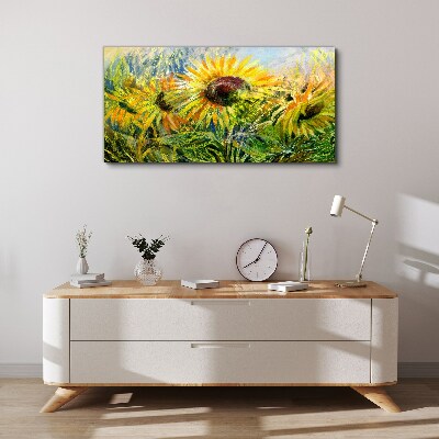 Tablou canvas Floarea soarelui în soarele de vară