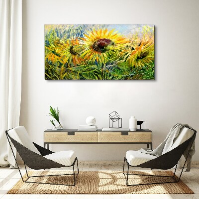 Tablou canvas Floarea soarelui în soarele de vară