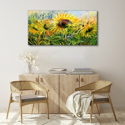 Tablou canvas Floarea soarelui în soarele de vară