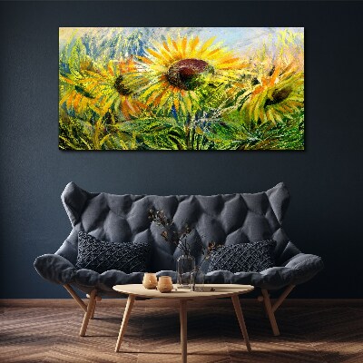 Tablou canvas Floarea soarelui în soarele de vară