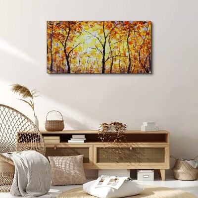 Tablou canvas Toamnă de aur în pădure