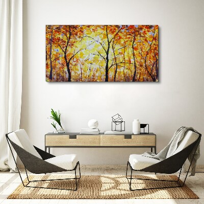 Tablou canvas Toamnă de aur în pădure