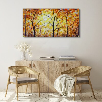 Tablou canvas Toamnă de aur în pădure