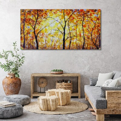 Tablou canvas Toamnă de aur în pădure
