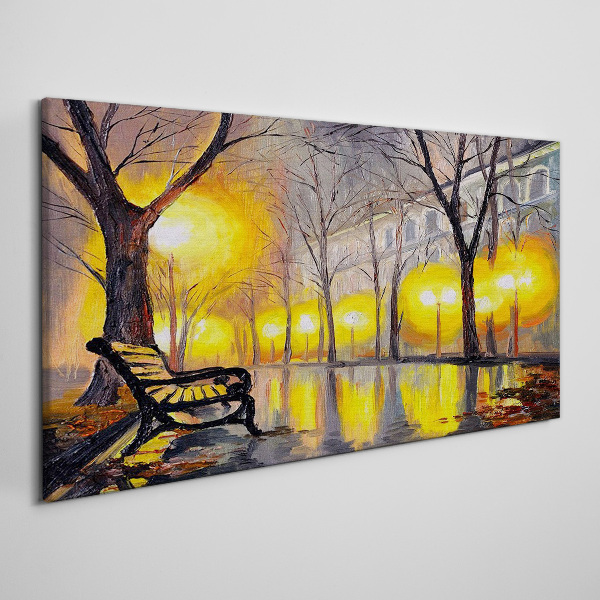 Tablou canvas Lumini aurii în parc