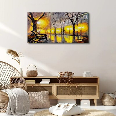 Tablou canvas Lumini aurii în parc
