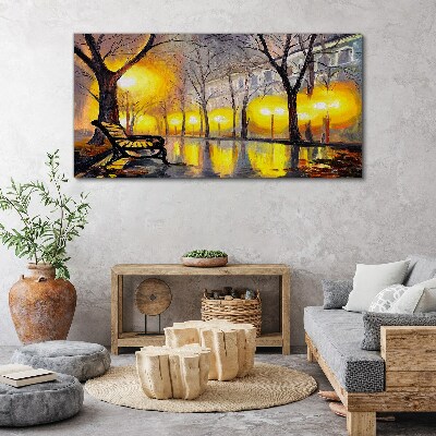 Tablou canvas Lumini aurii în parc