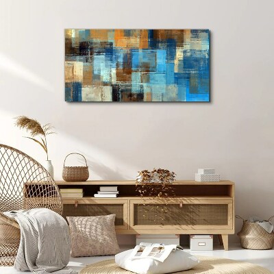 Tablou canvas Mozaic abstract de tonuri de albastru