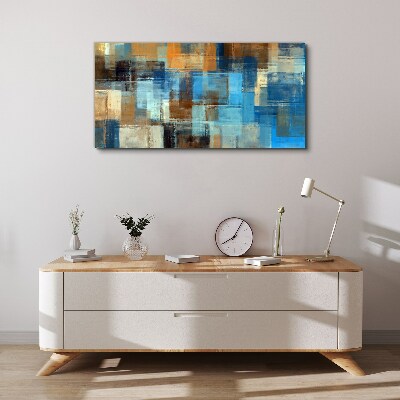 Tablou canvas Mozaic abstract de tonuri de albastru
