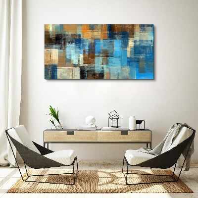 Tablou canvas Mozaic abstract de tonuri de albastru