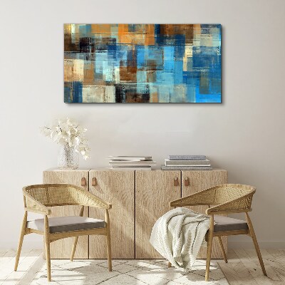 Tablou canvas Mozaic abstract de tonuri de albastru