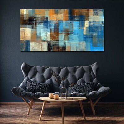 Tablou canvas Mozaic abstract de tonuri de albastru