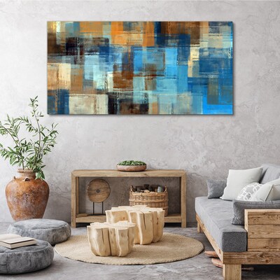 Tablou canvas Mozaic abstract de tonuri de albastru