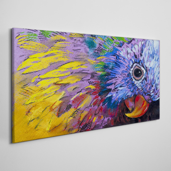 Tablou canvas Portretul colorat al unui papagal