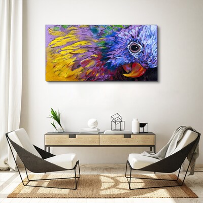 Tablou canvas Portretul colorat al unui papagal