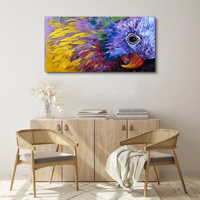 Tablou canvas Portretul colorat al unui papagal