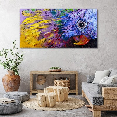 Tablou canvas Portretul colorat al unui papagal