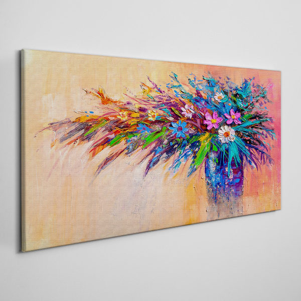 Tablou canvas Flori colorate într-o vază