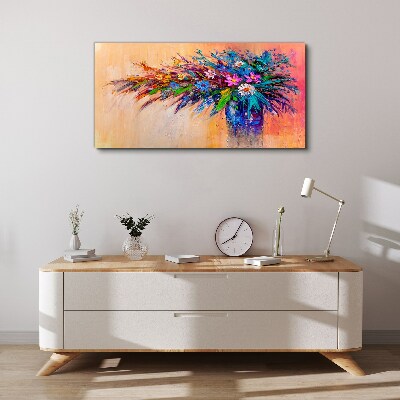 Tablou canvas Flori colorate într-o vază